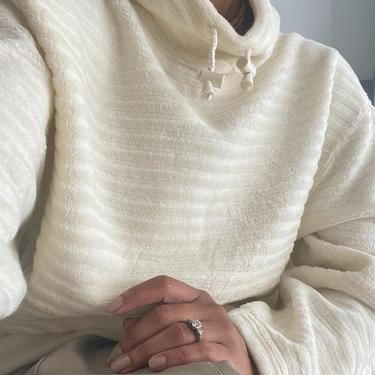 vintage ribbed oversized velour minimal  sweater 