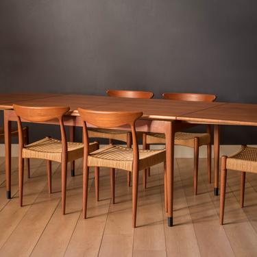 Vintage Danish Modern Niels Otto Moller Teak Extension Dining Table 