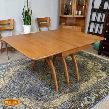 'Wishbone' drop-leaf dining table with one leaf by Heywood Wakefield