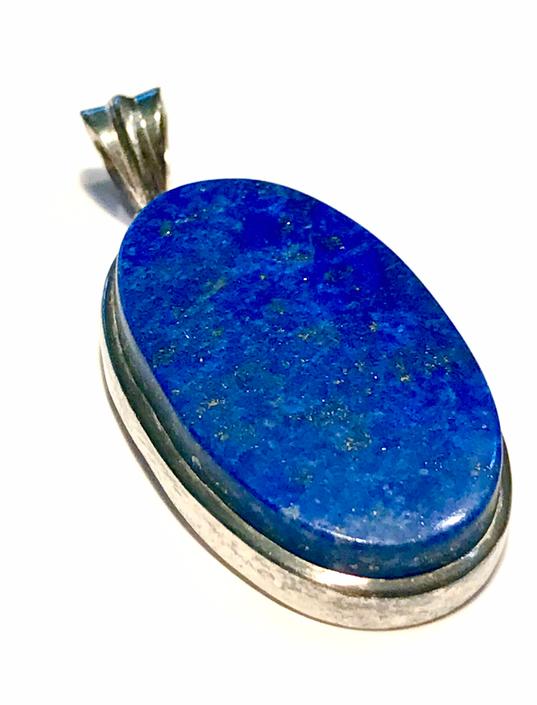 Blue Healing Crystal Lapis Lazuli Necklace in Sterling Silver Gemstone Necklace Lapis Lazuli Stone Minimalist