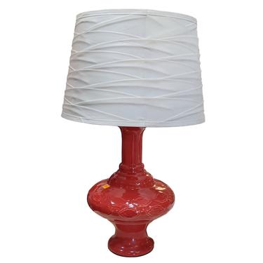 Red Ceramic Table Lamp