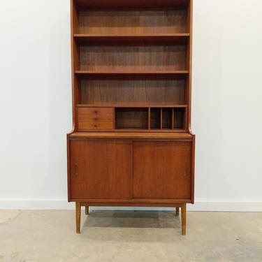 Vintage Danish Modern Teak Bookshelf / Cabinet / Secretary Desk 