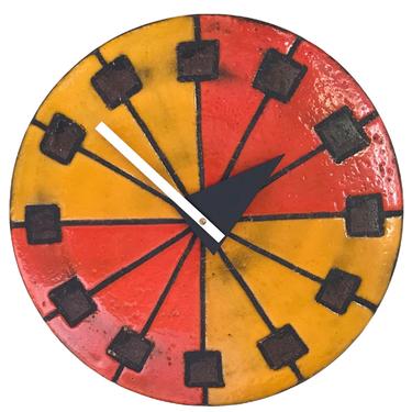Meridian Ceramic Wall Clock by Bitossi for Howard Miller and Raymor