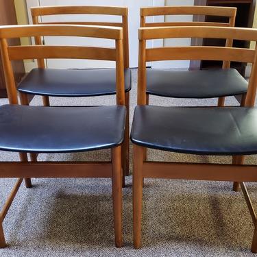 Item #W426 Set of Four Vintage Dining Chairs c.1960