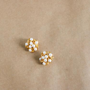 Karl Lagerfeld Gold & Pearl Earrings