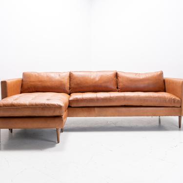 Mid Century Modern Danish Sofa Sectional Chaise, reversible to both sides 