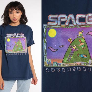 Space Adventure 2 Shirt Video Game T Shirt Vintage 90s Tshirt Astronaut Medium Large 