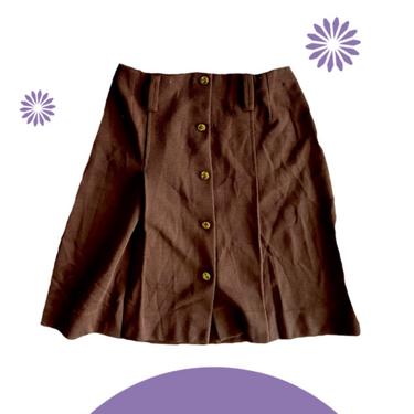 Brown Skirt with Gold Detail
