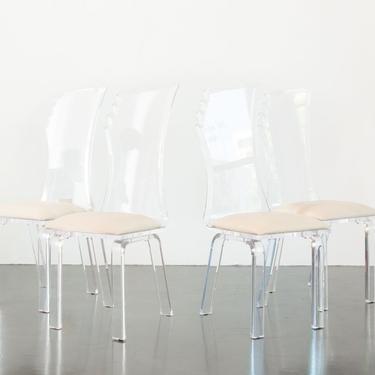 Deco Revival Lucite Dining Chairs by HomesteadSeattle