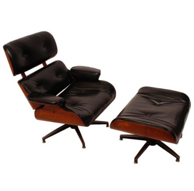 Eames Style Lounge Chair w/ Ottoman