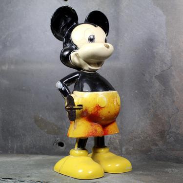 1950s Marx Whirling Tail Mickey Mouse Toy - Working Wind Up Toy - Walt Disney's Mickey Mouse | FREE SHIPPING 