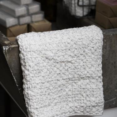 Grey Recycled Plastic Blend Lattice Hand Towel