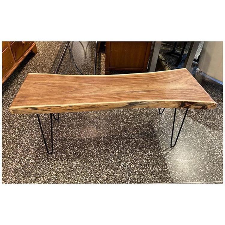 Single Live edge oak coffee hairpin coffee table 48” long / 18.5” deep / 18” height 