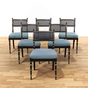 6 Baker Dining Chairs w/ Cane Back