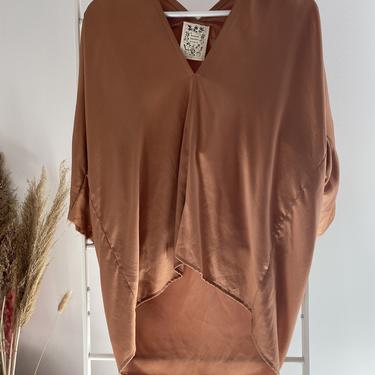 Muse Top, Silk Charmeuse in Cutch