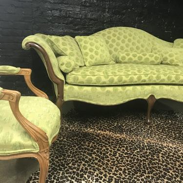 Green Empire Camelback Sofa