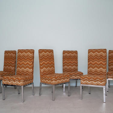 Outstanding Set of Six Mid-Century Modern Dining Chairs Designed by Milo Baughman for Design Institute of America 