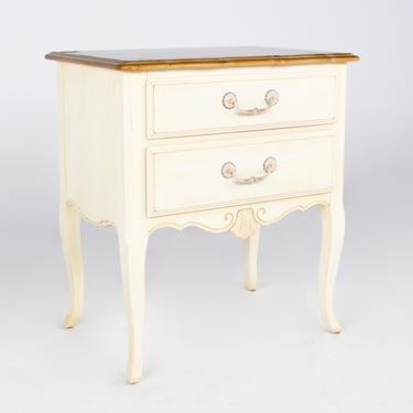 Ethan Allen French Country 2 Drawer Side Table Nightstand 