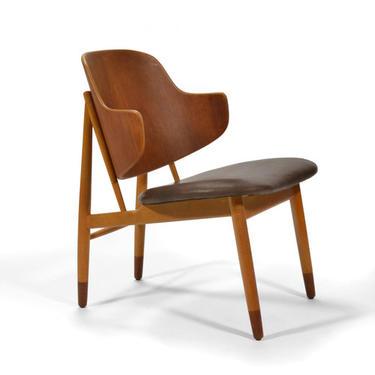 Ib Kofod-Larsen Easy Chair with Leather Seat