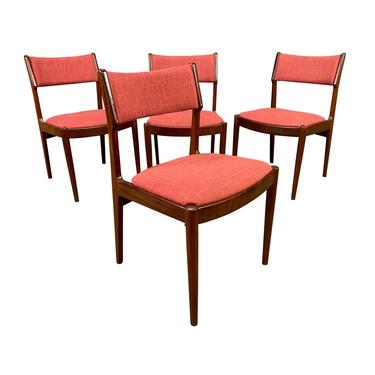 Vintage Danish Mid Century Modern Teak Dining Chairs. Set of 4. 