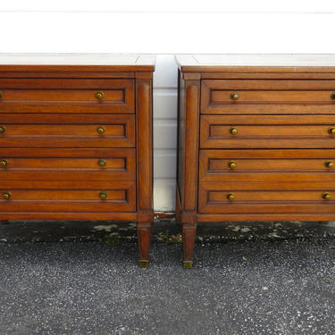 Mid Century Modern Pair of Nightstands Side End Tables 1328