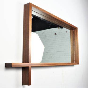 Handmade solid mahogany entry or hall mirror 
