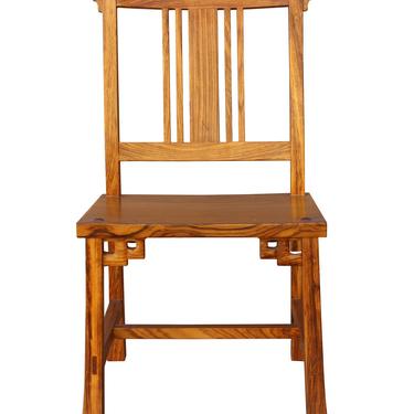 Quality Handmade Solid Zebra Wood Bar Back Simple Design Chair s2086E 