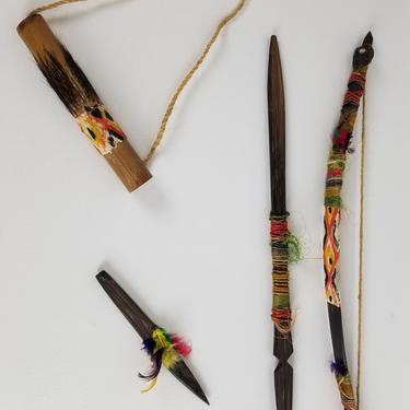 4 Piece Handmade Bow, Arrow, Spear and Case