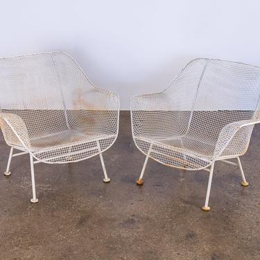Pair of Woodard Sculptura Garden Lounge Chairs 
