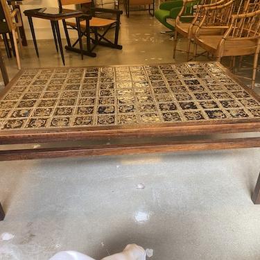 Tile-Top Rosewood Coffee Table