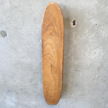 Vintage Homemade Skateboard with owners name on bottom
