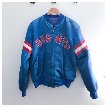 Vintage 80s New York Giants Blue Starter Jacket Large AS IS 