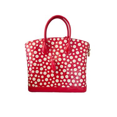 Louis Vuitton Red Monogram Kusama Top Handle Bag