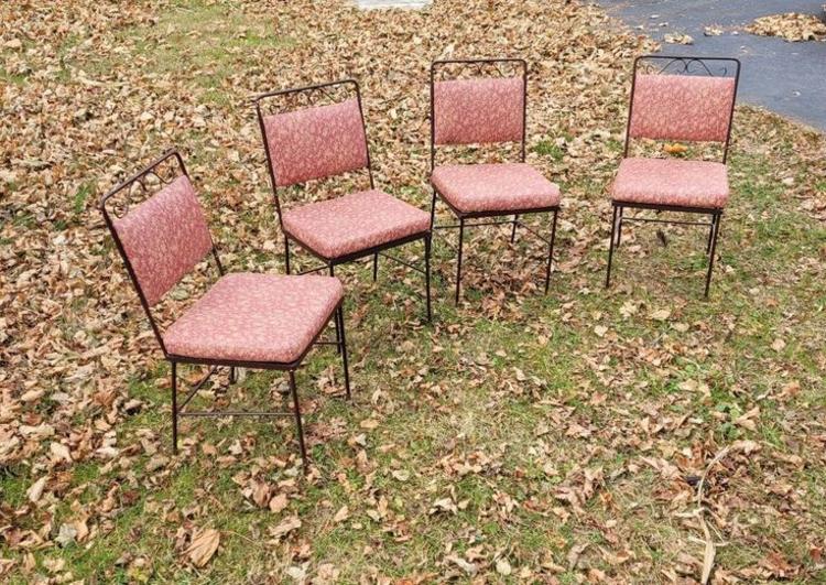 Set of Four Steel Frame Chairs, $159