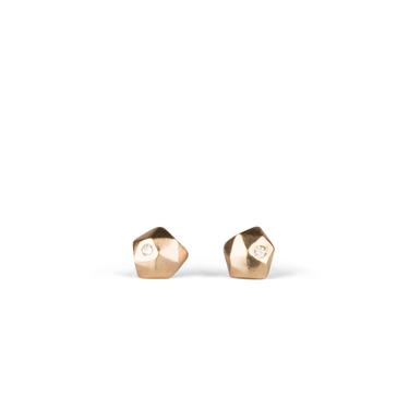 Gold Micro Fragment Stud Earrings