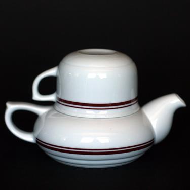 vintage Essentials individual teapot and teacup/made in japan 