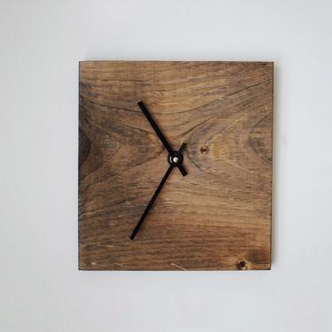 Reclaimed Wood Wall Clock, Decorative Clocks, Modern Wall Clock, Rustic, Silent Mechanism, Industrial Clock- Walnut, White, Maple, Raw 