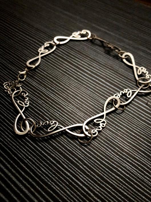 Infinite Love Linked Charm Choker Necklace, Valentine’s Day, Vday Gift, Gift for Her, Gift for Girlfriend, Alloy, Gift, Infinity Charms 