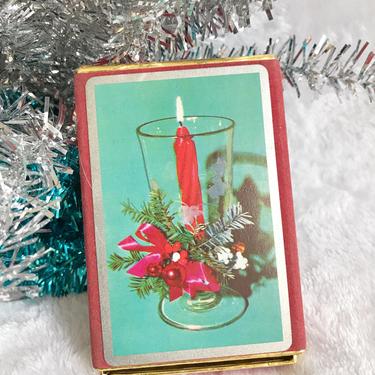 Vintage 60s Sealed Christmas Candle Playing Cards by Congress by blindcatvintage