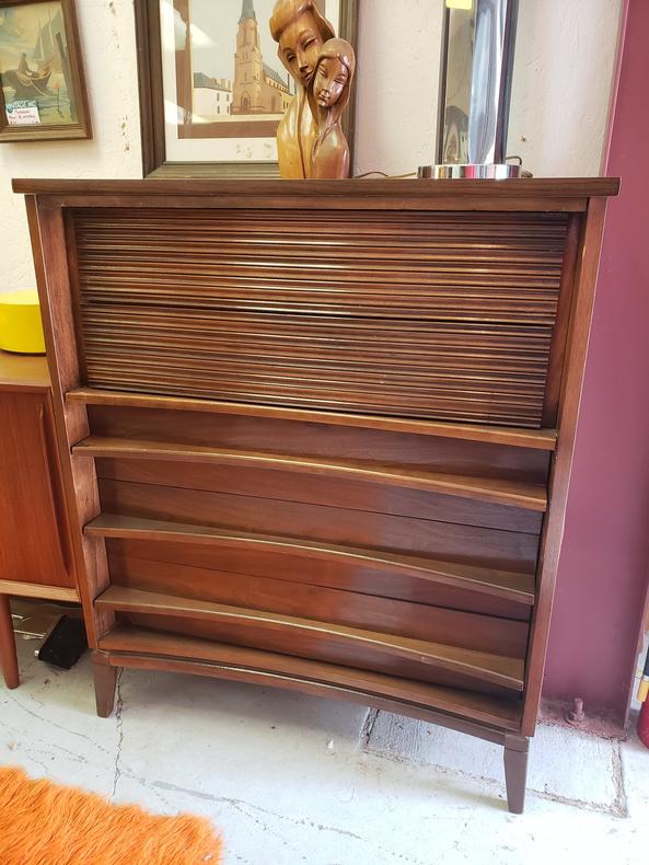 Curved Front Mid-Century Modern Tall Chest