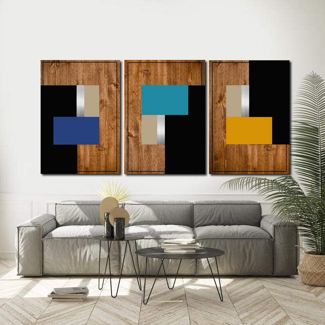 Abstract Painting Minimalist Large Art Wood Wall Decor Mid Century Modern Sculpture Bedroom From Laura Ashley Of Ft Lauderdale Fl Attic - Abstract Art Sculpture Home Decor