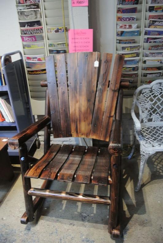 Wood rocking chair. $95