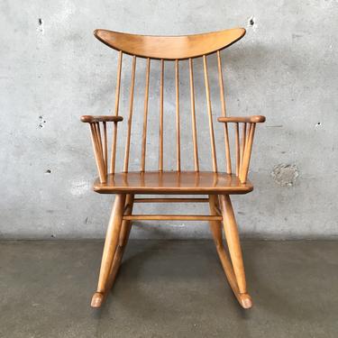 Vintage Conant Ball Maple Wood Rocking Chair
