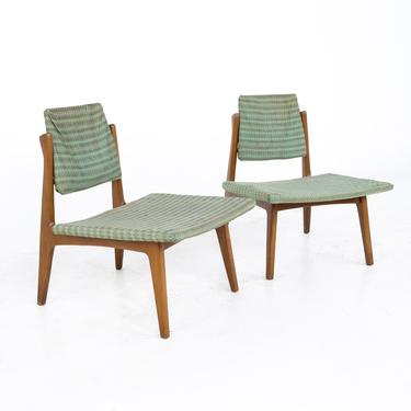 Wytheville Chair Company Mid Century Low Occasional Slipper Lounge Chairs - A Pair - mcm 