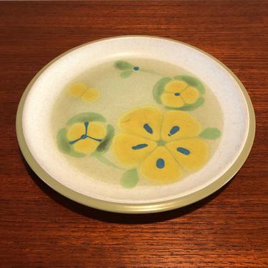 Vintage Noritake Folkstone Genuine Stoneware Hand-Painted Floral Design Plates - Made in Japan 