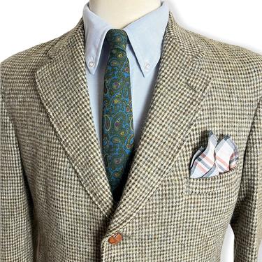 Vintage 1940s HARRIS TWEED Wool Blazer ~ size 40 Reg to Long ~ Donegal ~ jacket / sport coat ~ 