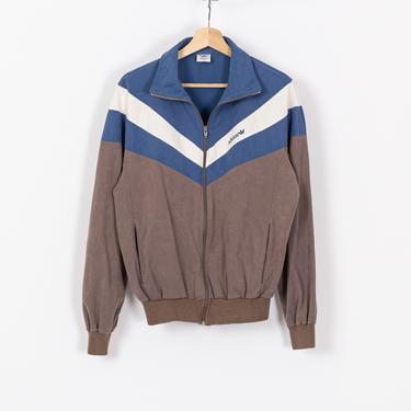 Vintage 80s Adidas Track Jacket - Men's Medium | Unisex Striped Trefoil Logo Zip Up Streetwear Sweatshirt 