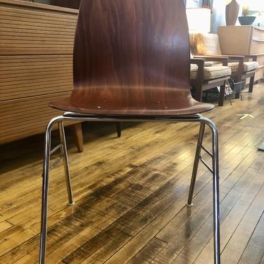 West German Pagholz Bent Rosewood Side Chair