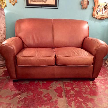 Need You Tonight | Leather Deco-style Love Seat
