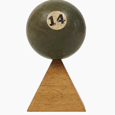 No. 14 Pool Ball Miniature Clay Billiard Ball Size  1.5&amp;quot; Fourteen XIV Solid Solids 